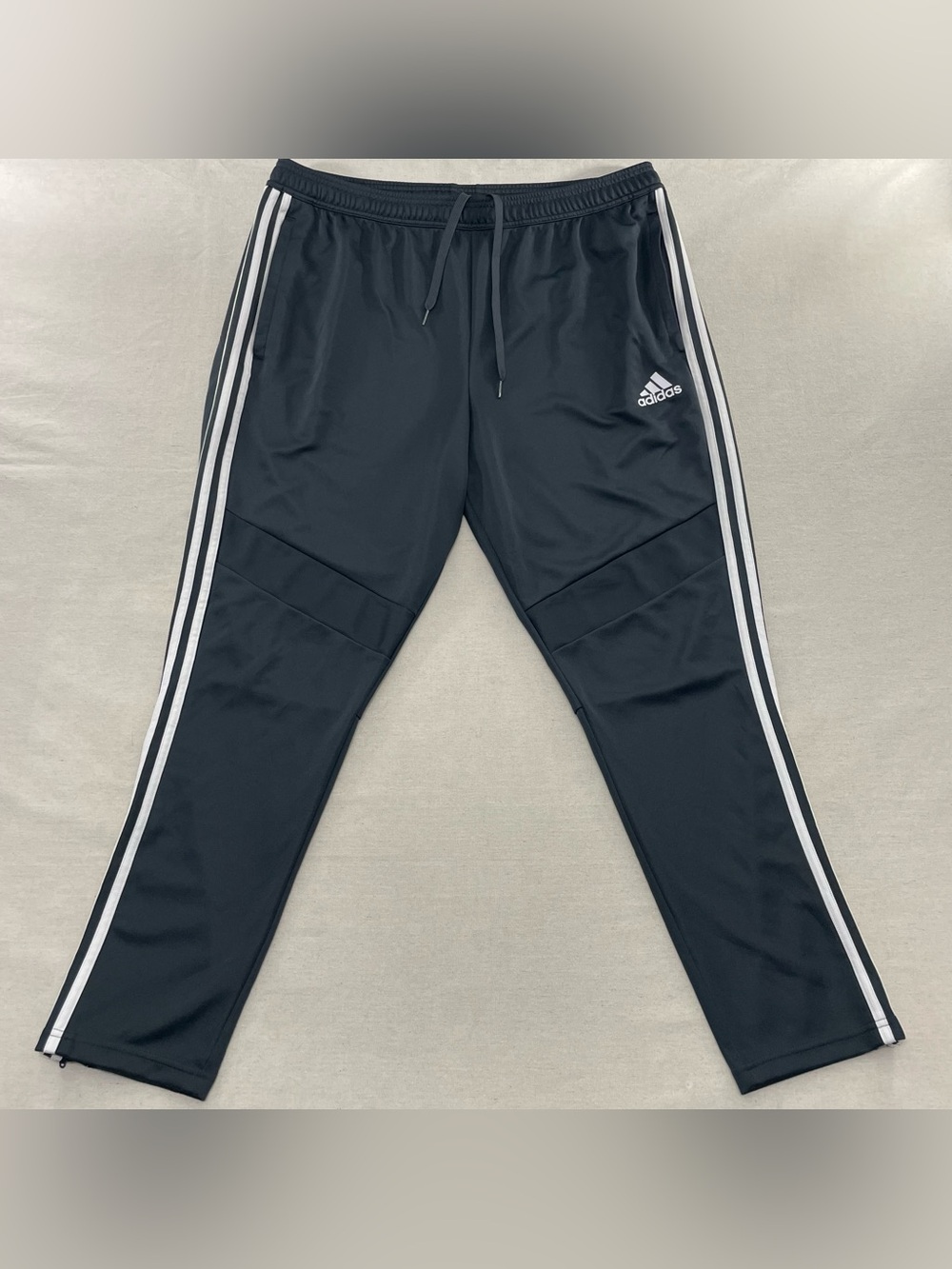 Adidas Tiro 19 Soccer Training Gym Pants Men 2XL Gray White Ankle Zip DZ6168